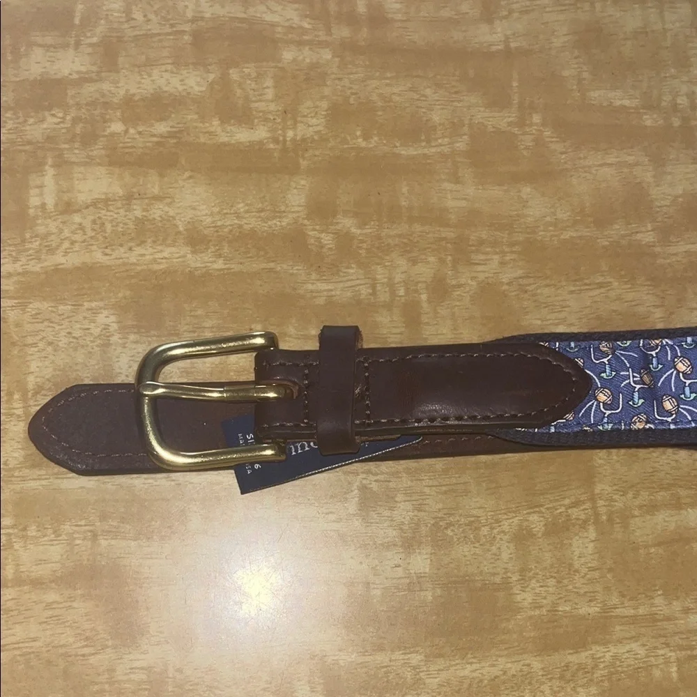 Vineyard Vines Kids' Belt with Blue and Brown Pattern size 26” inches